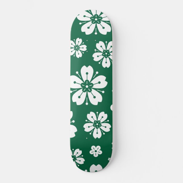 Skateboard Patrón de flores 3 (Anverso)