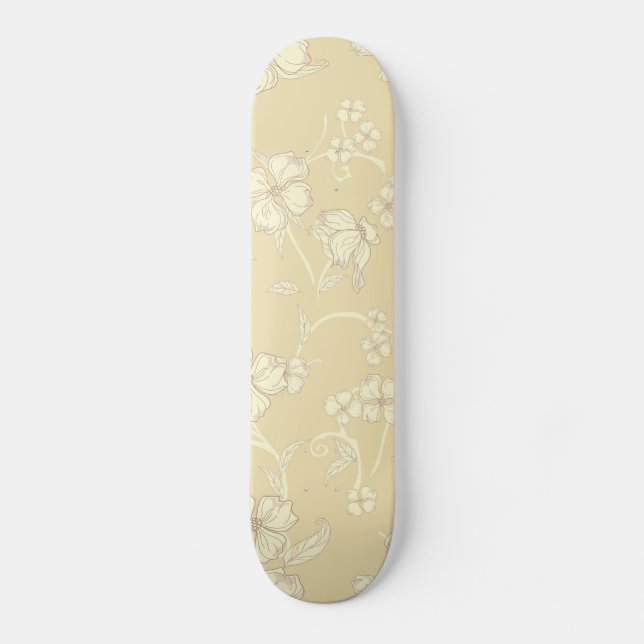Skateboard Patrón de Flores Asombrosas 8 (Anverso)