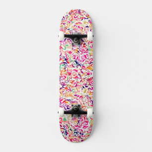 Skateboard Patrón de flores coloridas clásicas lindo All-Over