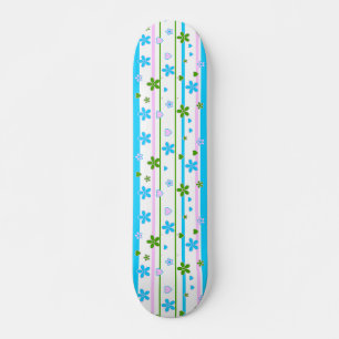 Skateboard Patrón de flores de primavera