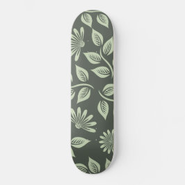Skateboard Patrón de flores de primavera