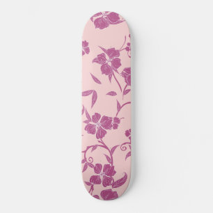 Skateboard Patrón de flores espeluznantes 10