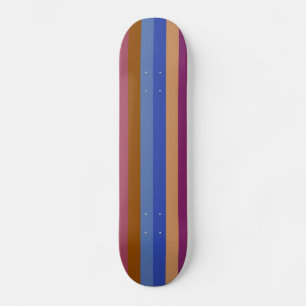 Skateboard Patrón de franja de color retro 8
