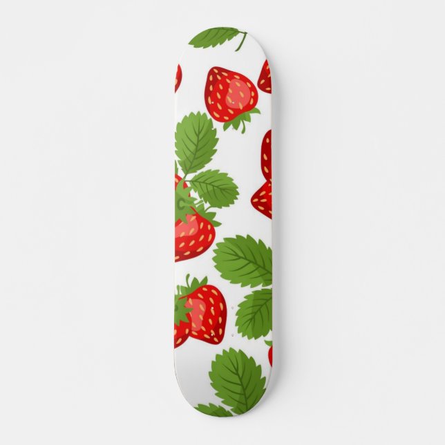 Skateboard Patrón de fresa (Anverso )