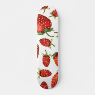 Skateboard Patrón de fresa