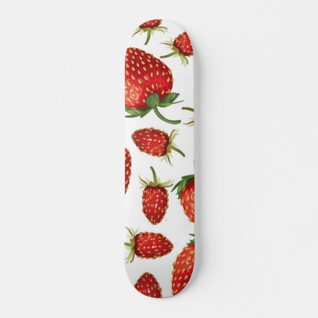 Skateboard Patrón de fresa (Anverso )