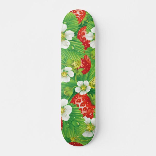 Skateboard Patrón de fresa (Anverso )
