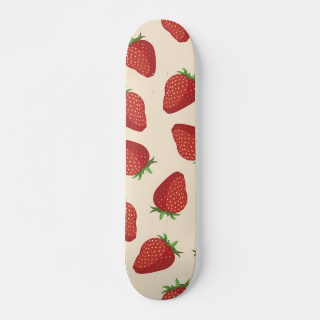 Skateboard Patrón de fresa (Anverso )