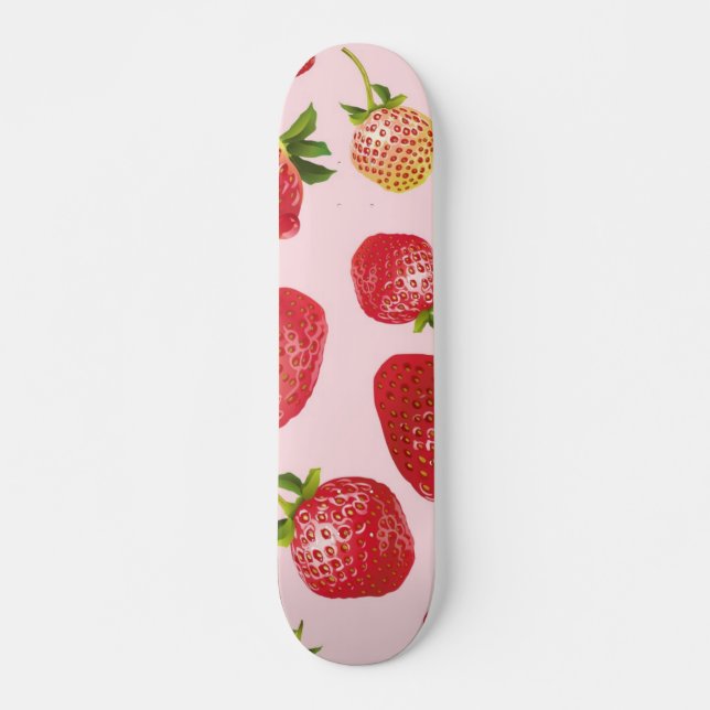 Skateboard Patrón de fresa (Anverso )