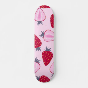 Skateboard Patrón de fresa
