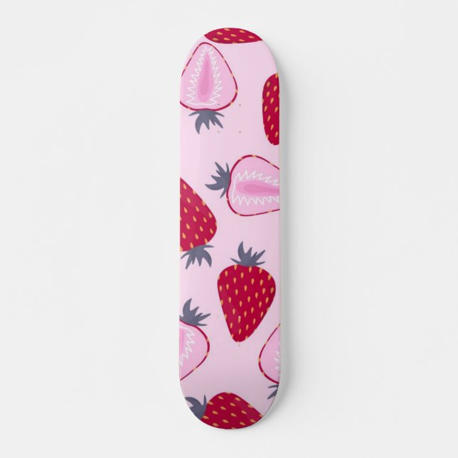 Skateboard Patrón de fresa (Anverso )