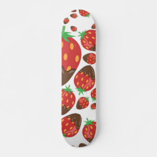 Skateboard Patrón de fresa