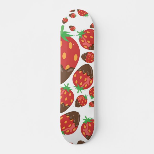 Skateboard Patrón de fresa (Anverso )