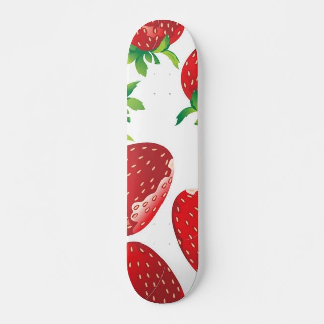 Skateboard Patrón de fresa (Anverso )