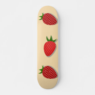 Skateboard Patrón de fresa para buenas vibraciones en verano