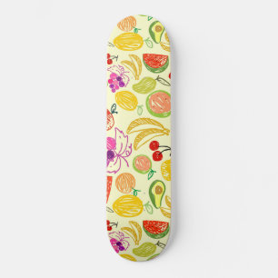 Skateboard Patrón de frutas