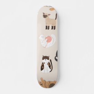 Skateboard Patrón de gato