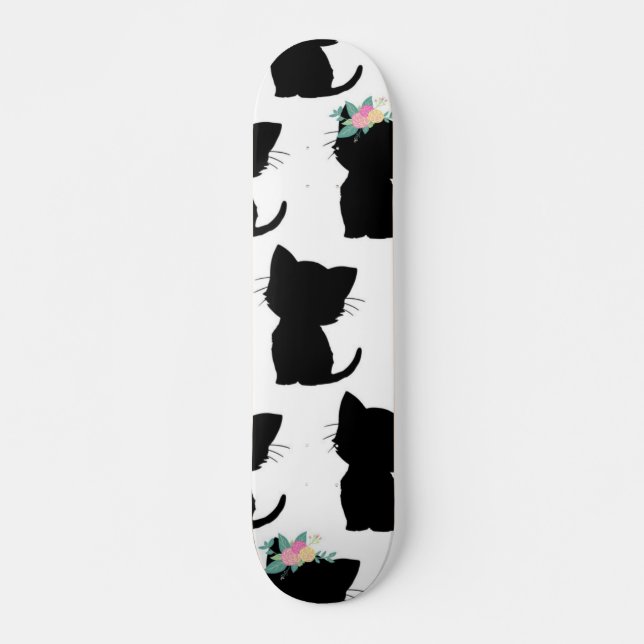 Skateboard Patrón de gato (Anverso )