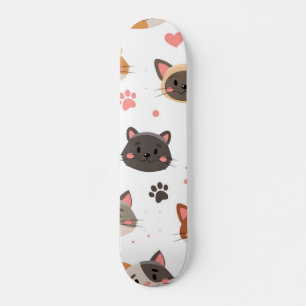 Skateboard Patrón de gato
