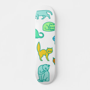 Skateboard Patrón de gato