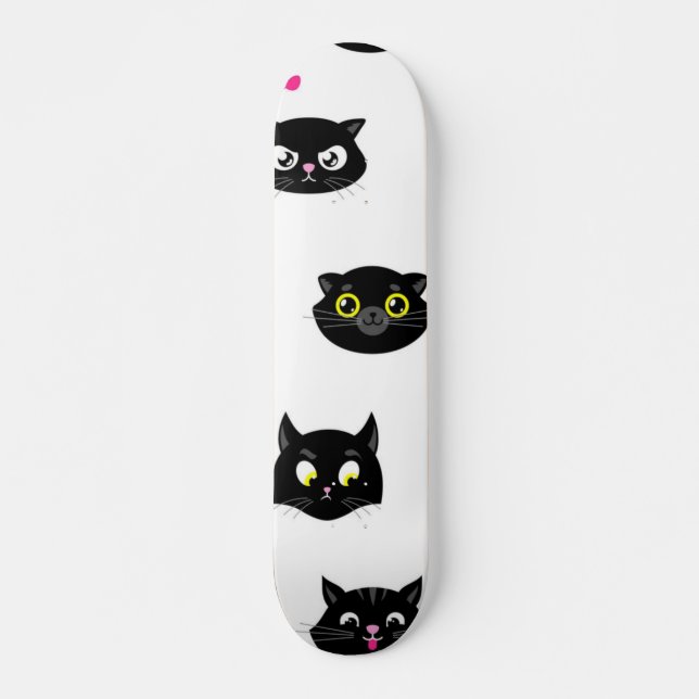 Skateboard Patrón de gato (Anverso )