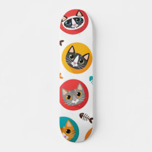 Skateboard Patrón de gato