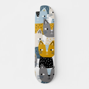 Skateboard Patrón de gato