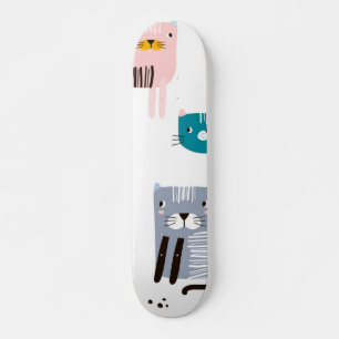 Skateboard Patrón de gato