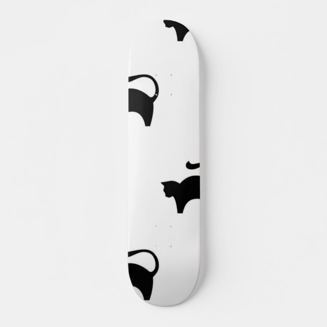 Skateboard Patrón de gato (Anverso )