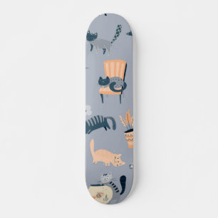 Skateboard Patrón de gato