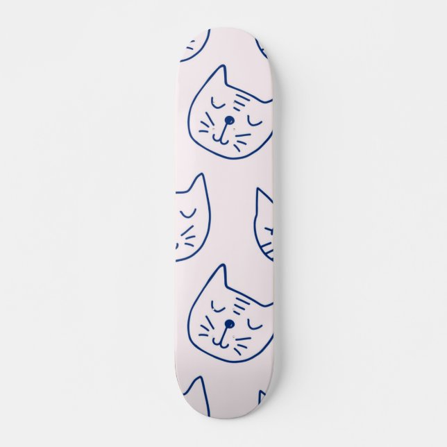 Skateboard Patrón de gato (Anverso )