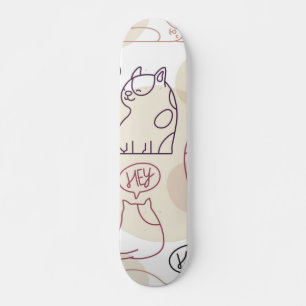 Skateboard Patrón de gato