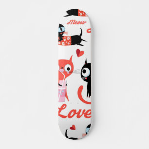 Skateboard Patrón de gato