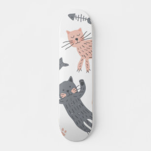Skateboard Patrón de gato