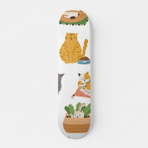 Skateboard Patrón de gato
