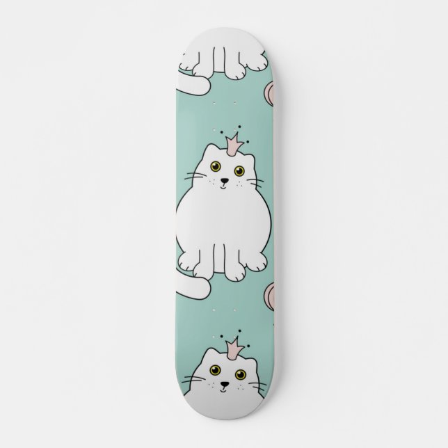 Skateboard Patrón de gato (Anverso )