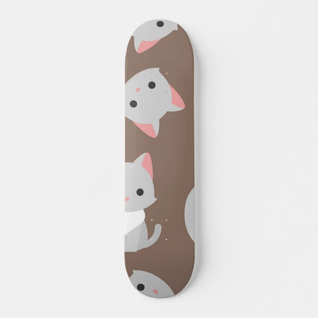 Skateboard Patrón de gato (Anverso )