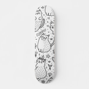 Skateboard Patrón de gato