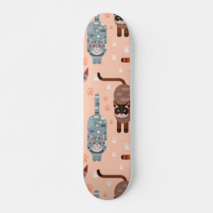 Skateboard Patrón de gato