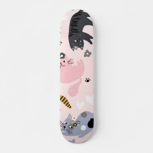 Skateboard Patrón de gato