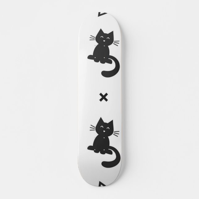 Skateboard Patrón de gato (Anverso )