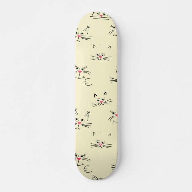 Skateboard Patrón de gato (Anverso )