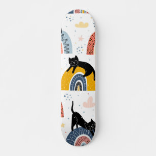 Skateboard Patrón de gato