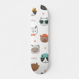Skateboard Patrón de gato