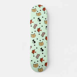 Skateboard Patrón de gato Kitty