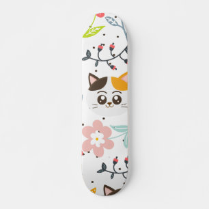 Skateboard Patrón de gatos de corte
