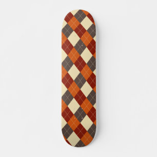 Skateboard Patrón de Gingham otoño/otoño