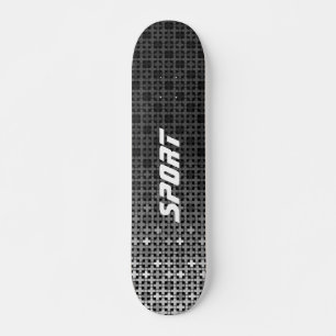 Skateboard Patrón de gradiente geométrico en blanco y negro