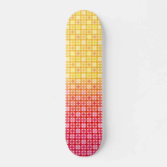 Skateboard Patrón de gradiente rojo amarillo (Anverso )