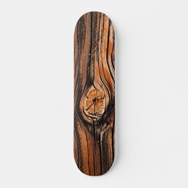 Skateboard Patrón de grano de madera (Anverso )